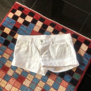 7 For All Mankind, perfect white jeans shorts, 29